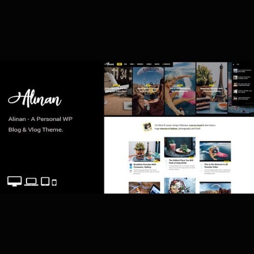 Alinan – Personal Blog / Vlog WordPress Theme