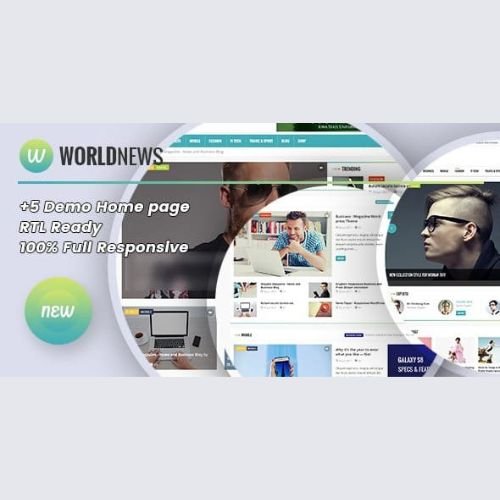 WorldNews Magazine RTL Responsive WordPress Blog