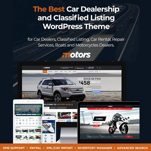 Motors – Automotive, Car Dealership theme